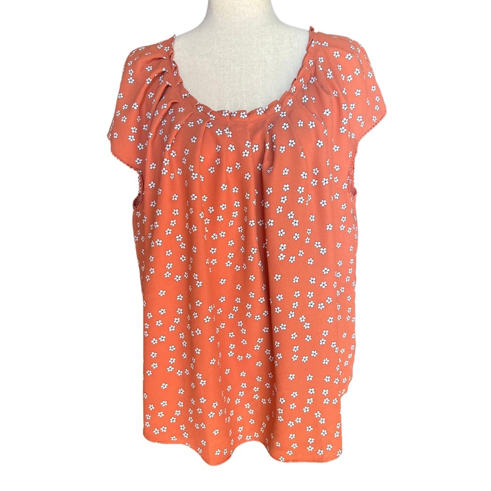 LC Lauren Conrad Rust Floral Blouse